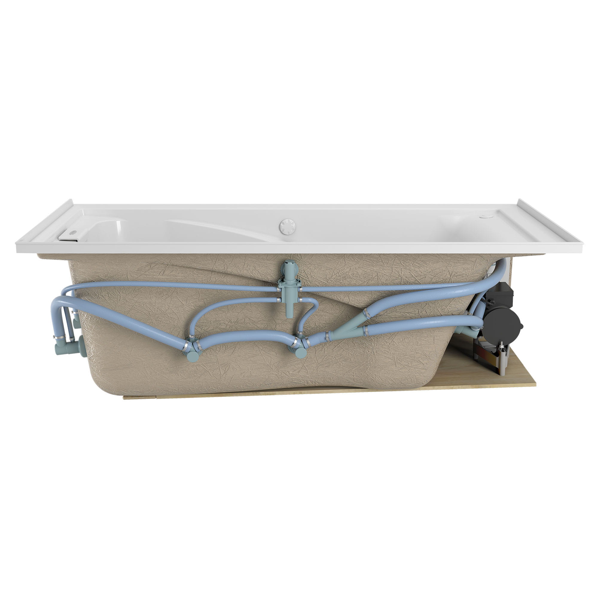 Mainstream 60in x 32in 8-Jet Whirlpool Tub with Right-Hand Drain